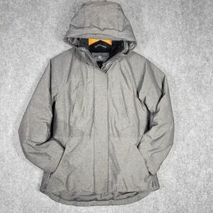 Champion Gray Hooded Insulated Jacket Women's XS Full Zip Winter Coat